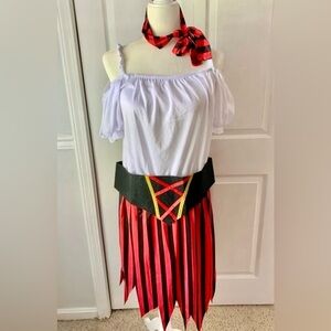Wizland costume pirate lady woman’s size xlarge 3 piece set halloween